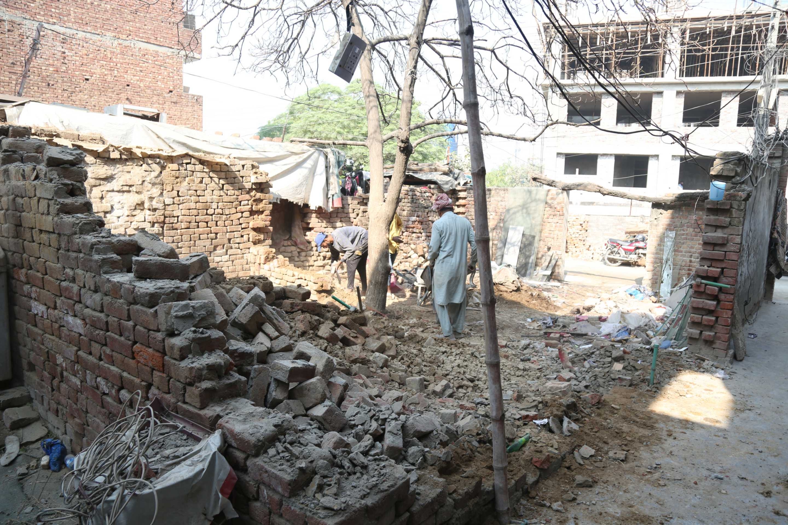 Local team preparing the new church land in Johar Town, Lahore – Church Planting in Pakistan 2025