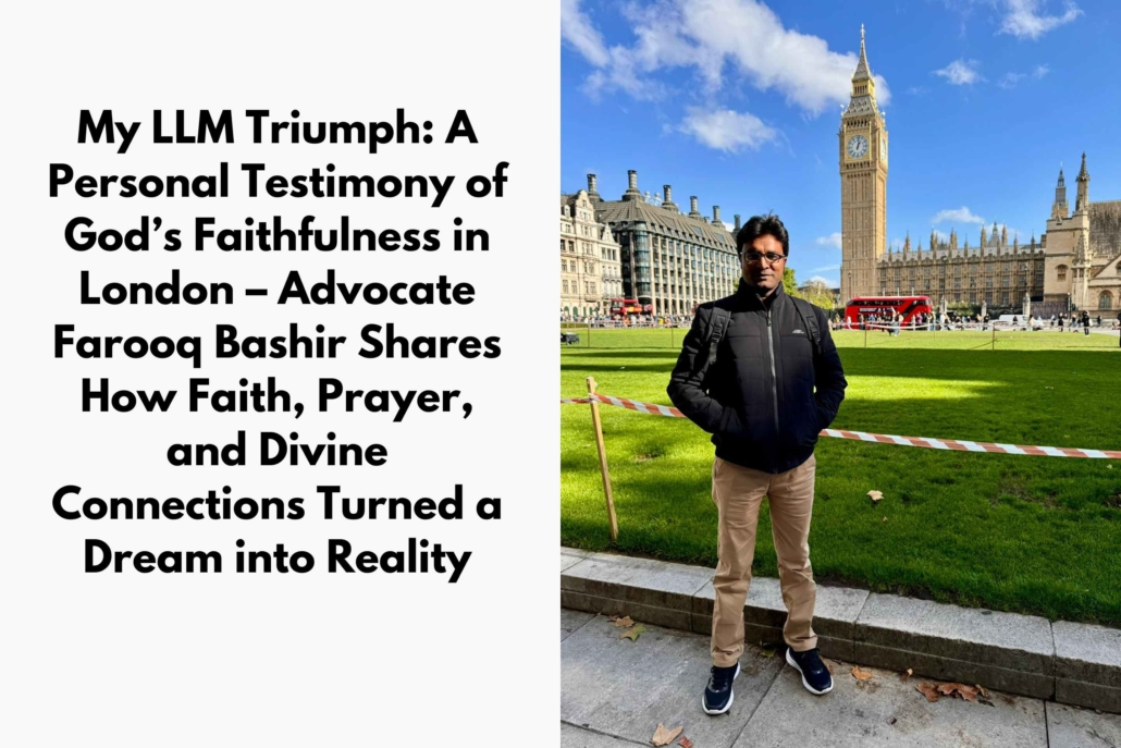 My LLM Testimony Advocate Farooq Bashir   A Christian Lawyer