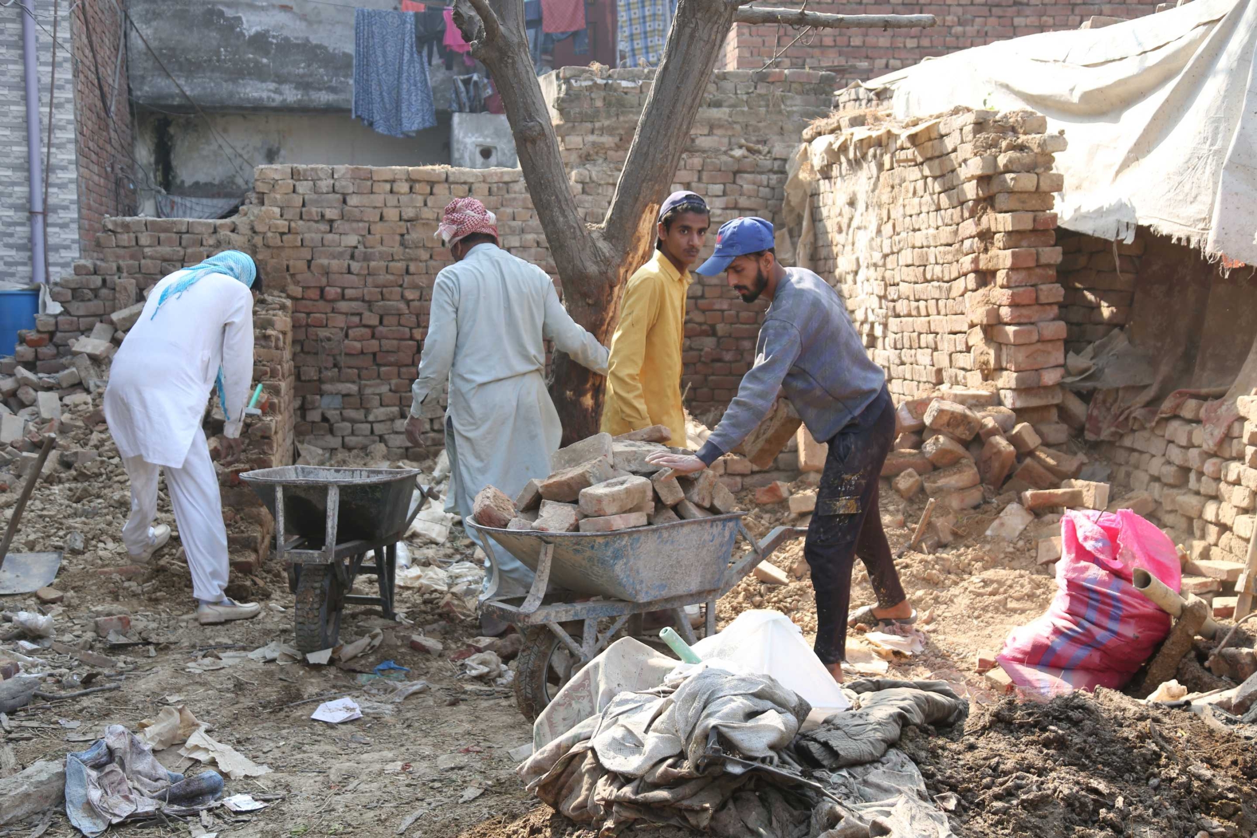 Believers celebrating the purchase of new church land in Johar Town, Lahore Pakistan 2025